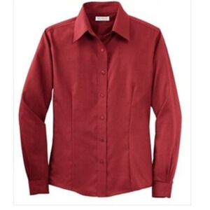 NWT Red House Nail Head Non-Iron Button Down Shirt in Deep Red, Long Sleeve, 3XL